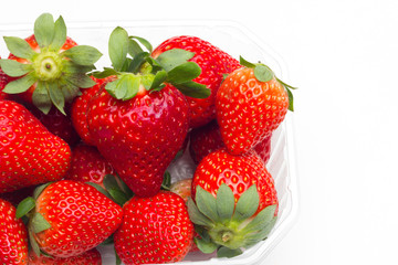 Fresh red strawberries, rich in vitamins