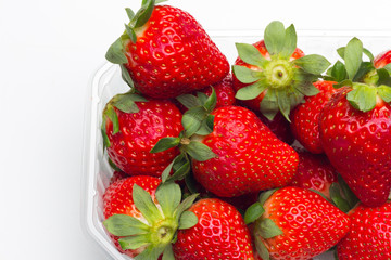 Fresh red strawberries, rich in vitamins
