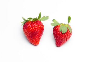 Fresh red strawberries, rich in vitamins