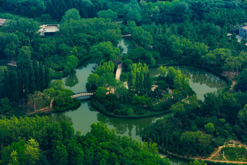 Olympic Park with lots of greenery in Beijing