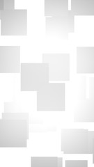 White abstract background. Misty backdrop with grey squares. 3D illustration