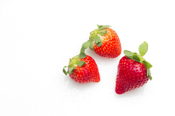 Fresh red strawberries, rich in vitamins