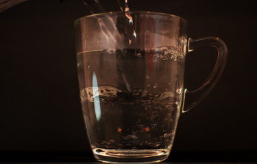background photo A glass of water with light and shadow abstract beautiful vivid fresh thirsty