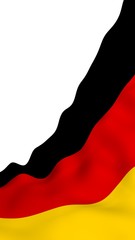 Naklejka premium Flag of Germany. Wide format 3D illustration. State symbol of the Federal Republic of Germany. 3D rendering
