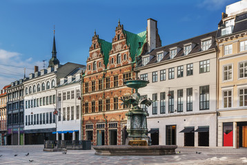 Fototapeta na wymiar Amagertorv (Amager Square), Copenhagen, Denmark