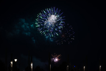 Fototapeta na wymiar fireworks in the night