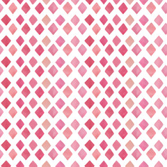 Seamless watercolor pattern, geometric red elements on a white background. pattern with shapes.