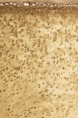 Close-up sparkle bubbles champagne