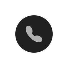Circular phone button isolated on white background. Phone symbol modern, simple, vector, icon for website design, mobile app, ui. Vector Illustration