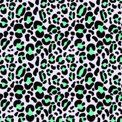 Leopard seamless pattern, wallpaper background, print texture wildlife animal, vector illustration.