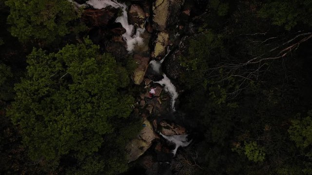 small waterfall in the woods