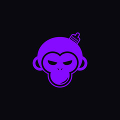 monkey retro illustration