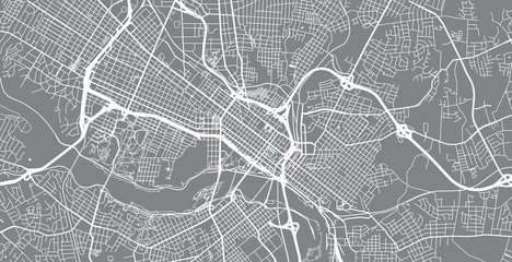 Fototapeta premium Urban vector city map of Richmond, USA. Virginia state capital