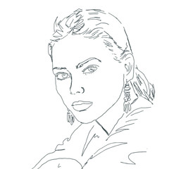 Figure, portrait of a woman