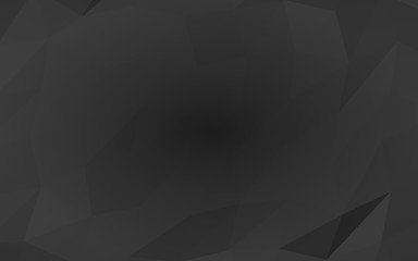 Obraz premium Black abstract background. Lowpoly backdrop. Gloomy crumpled paper. 3D illustration