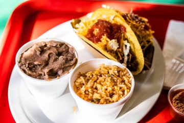 Mexican food such as taco