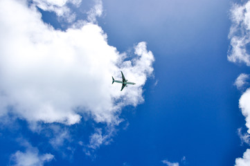 飛行機と雲