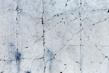 Obraz premium concrete cracked cement wall in industrial building, great for your design and background texture
