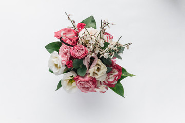 Beautiful spring bouquet tender flowers	