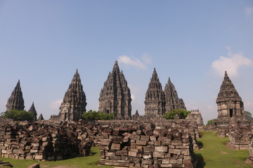 Fototapeta premium Prambanan or Rara Jonggrang is a 9th-century Hindu temple compound in Special Region of Yogyakarta, Indonesia.