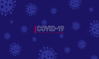 Naklejka premium COVID-19. Coronavirus disease background illustration flat design. Vector