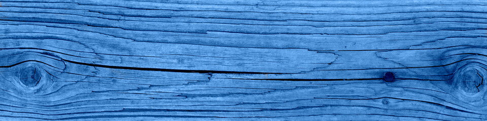 Texture: old grey wood, wide boards. Copy space for your text. Toned in blue color. Flat lay top view