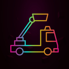 vertical lift truck nolan icon Simple thin line, outline vector of Firefighter icons for ui and ux, website or mobile application