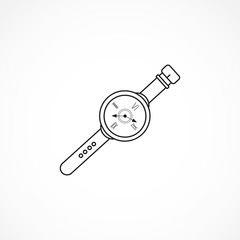 watch line icon. hand watch isolated line icon