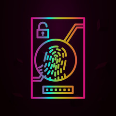 Fingerprint scan nolan icon Simple thin line, outline vector of Future business icons for ui and ux, website or mobile application