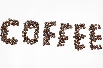 Coffee Beans isolated on white background.