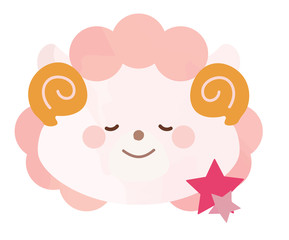 12星座　おひつじ座　厚塗り風