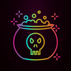 Halloween poison potion danger skull boiler nolan icon Simple thin line, outline vector of Halloween icons for ui and ux, website or mobile application