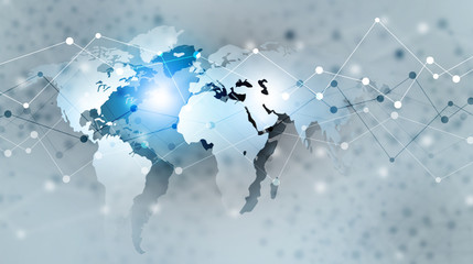 communication global technology background