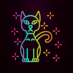 Halloween animal cat pet nolan icon Simple thin line, outline vector of Halloween icons for ui and ux, website or mobile application