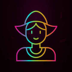 Dutch woman nolan icon Simple thin line, outline vector of Holland icons for ui and ux, website or mobile application