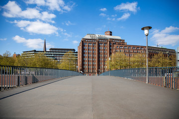 Die Brücke Wandrahmsteg in Hamburg