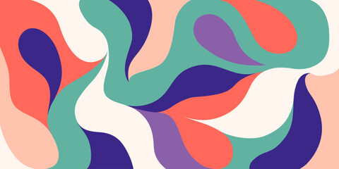 Modern vector pattern with multicolor abstract shapes. Colorful abstract background.
