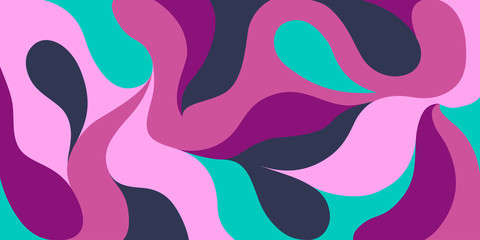 Modern vector pattern with multicolor abstract shapes. Colorful abstract background.