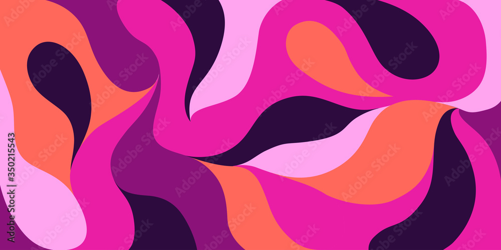 Wall mural modern vector pattern with multicolor abstract shapes. colorful abstract background.
