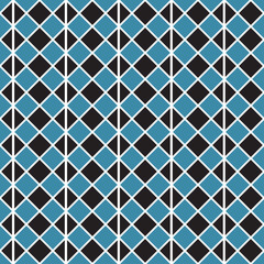 Harlequin vintage or argyle seamless pattern. Vector texture of rhombuses - obrazy, fototapety, plakaty