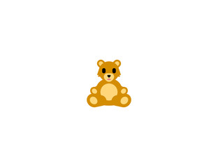 Obraz na płótnie Canvas Teddy Bear vector flat icon. Isolated bear toy emoji illustration 