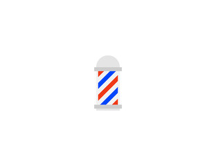 Barber pole vector flat icon. Isolated barbershop pole emoji illustration 