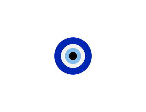 Nazar amulet vector flat icon. Isolated nazar eye emoji illustration 
