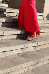 Cinderella - escape from the ball - a beautiful young lady runs away and loses her shoe Lady