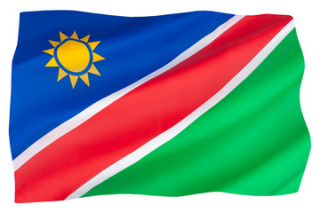 Obraz premium The national flag of Namibia