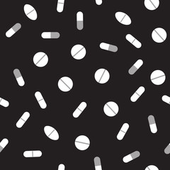 Gray drug pattern. Seamless vector background