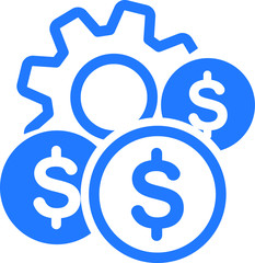 Costs Optimization Icon. Business and Finance. Isolated Illustration
