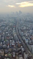Aerial view of Tokyo freeway
