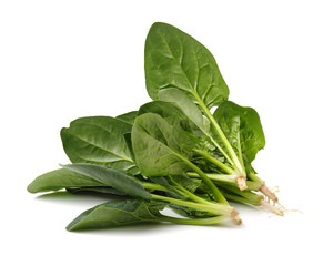 Spinach on a white background