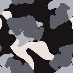 Urban camouflage of various shades of grey and black colors